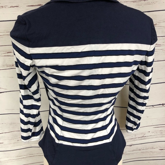 WHBM Navy Stripe Blazer - Picture 7 of 8